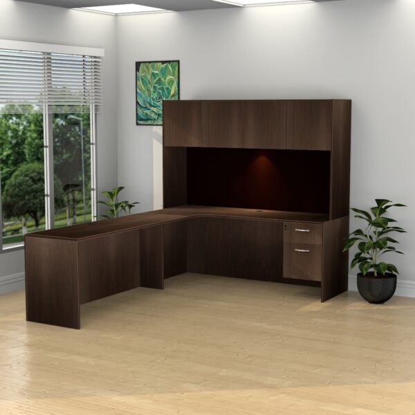 Timeless 71" L-Shape Extended Credenza Work Station