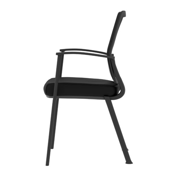 CoreComfort Black frame, Black Fabric Seat, Grey/Black Mesh back Guest chair - Image 4