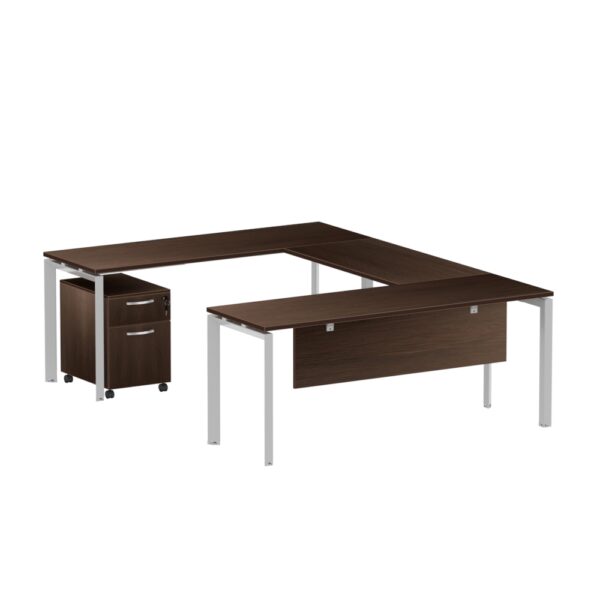 INSPIRE 71″ U-Shape Work Station with Pedestal and Modesty Panel - Various colors - Image 2