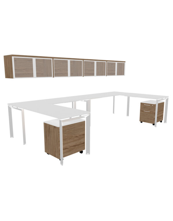 INSPIRE 71″ Double – L Shaped Work Station – Designer Option - Various colors